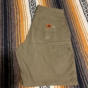 Dark green Carhartt shorts. Original fit